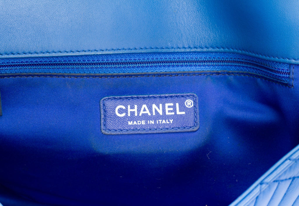 Chanel Blue Izmir Single Quilted Flap