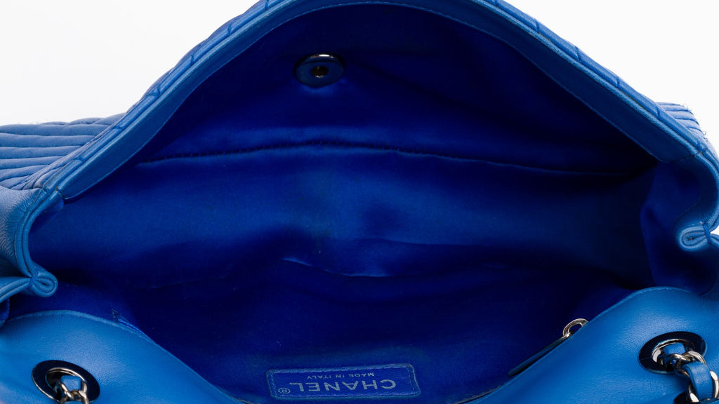 Chanel Blue Izmir Single Quilted Flap