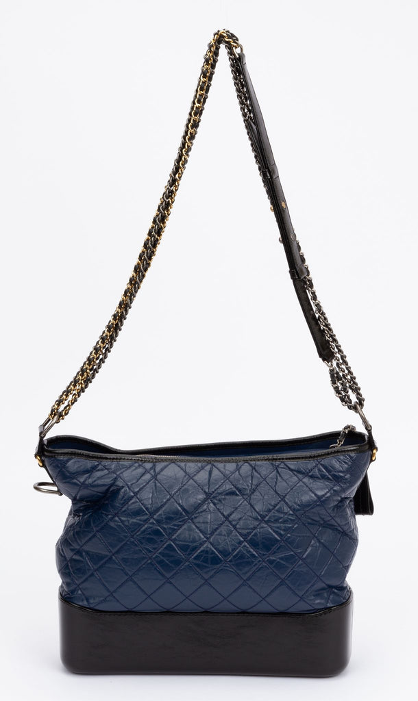 Chanel Large Blue Black Gabrielle Bag