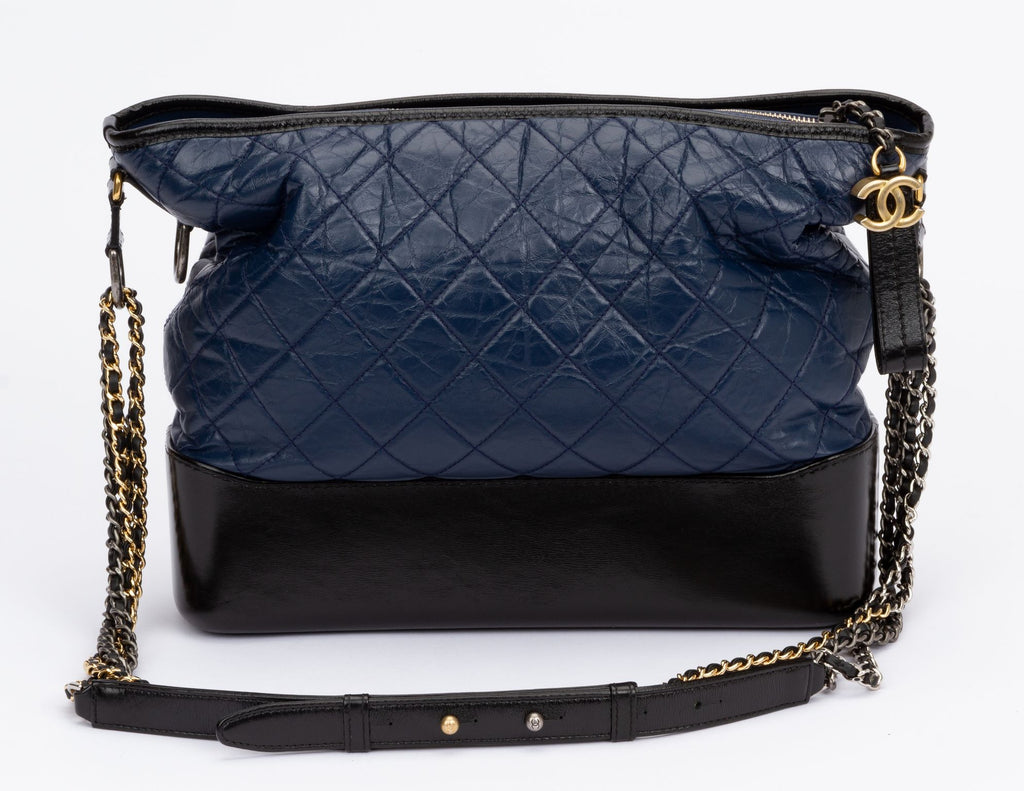 Chanel Large Blue Black Gabrielle Bag