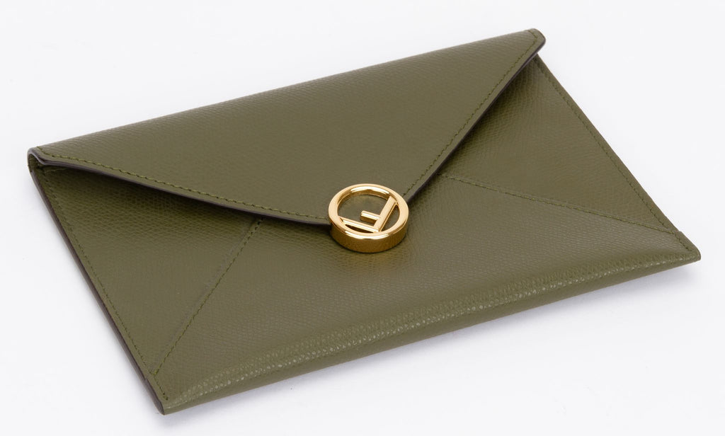 Fendi Envelope Pouch Green Medium
