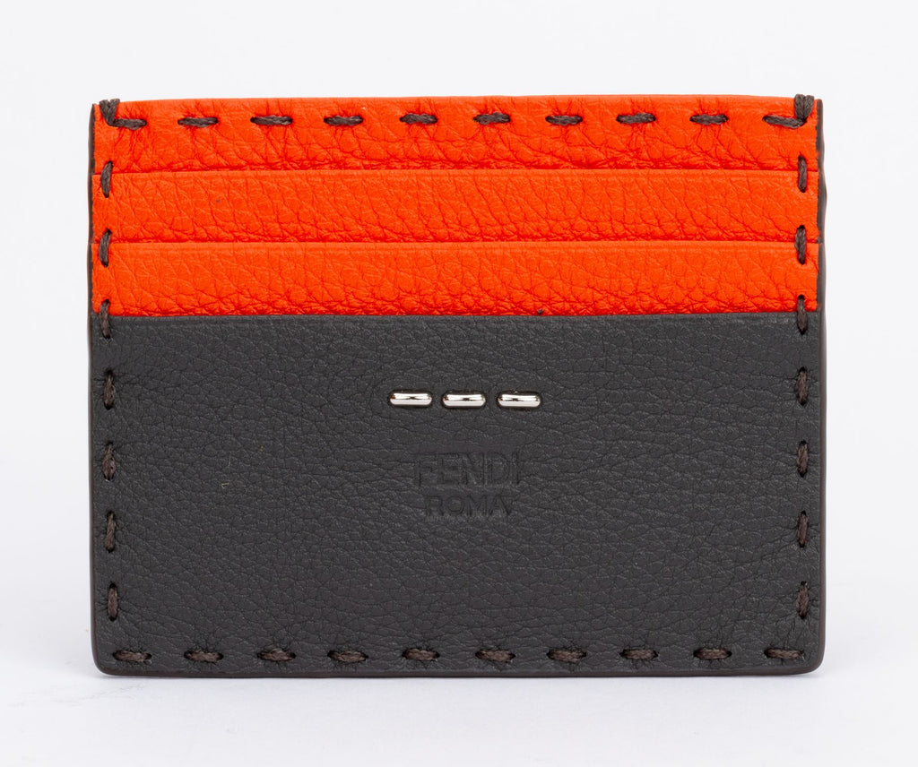 Fendi NIB Selleria 2 Tone Card Case