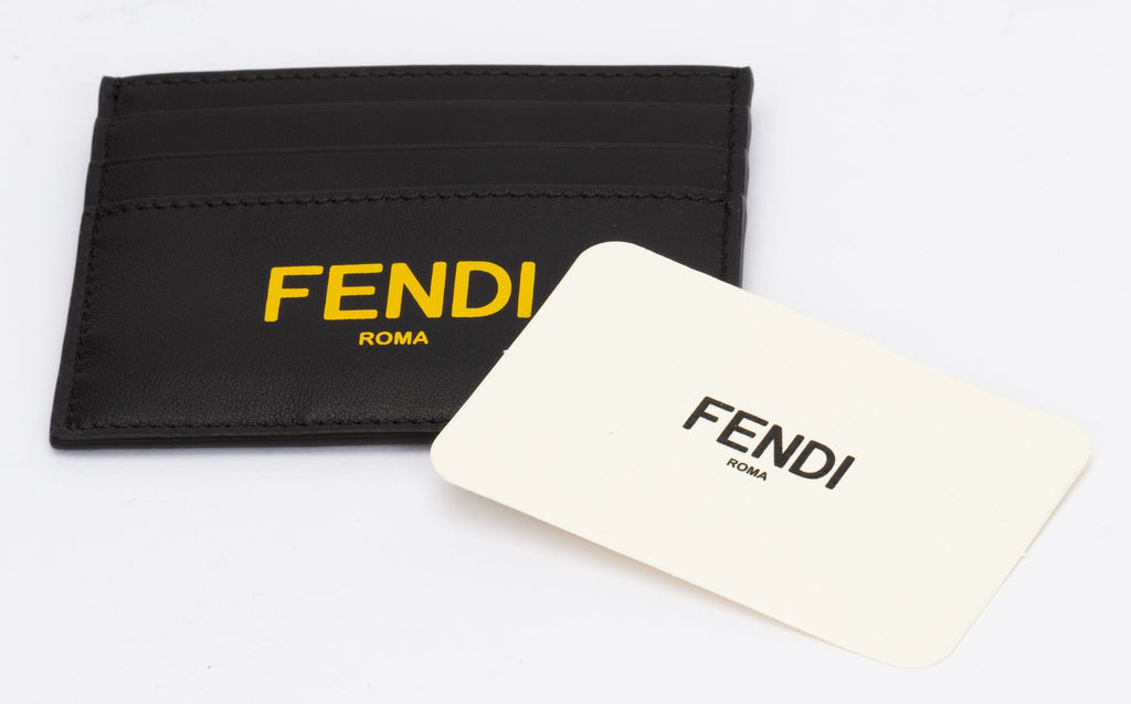 Fendi NIB Black Credit Card Case