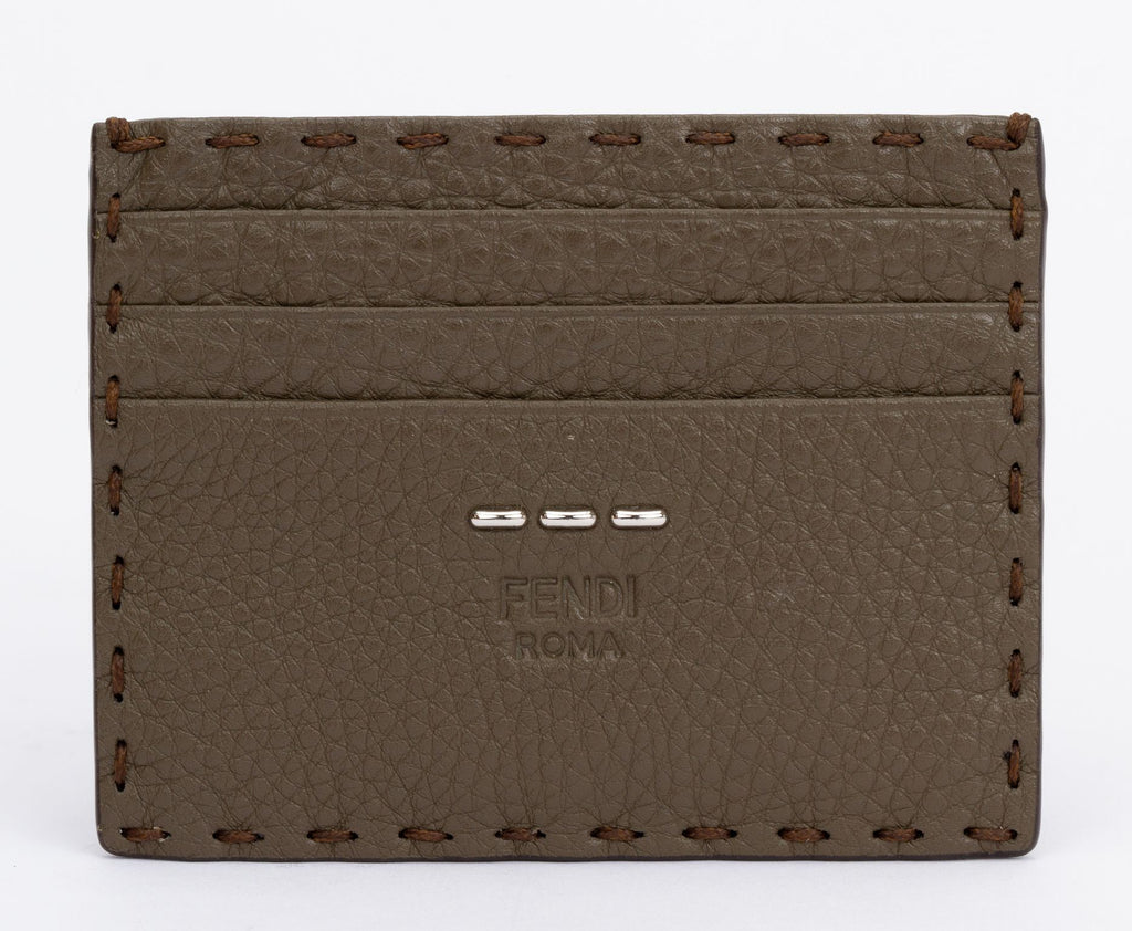 Fendi Selleria Card Holder Etoupe