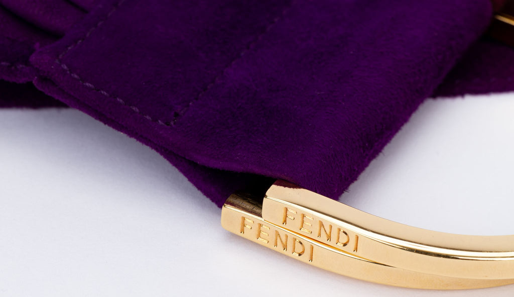 Fendi Vintage Wide Purple Suede Belt