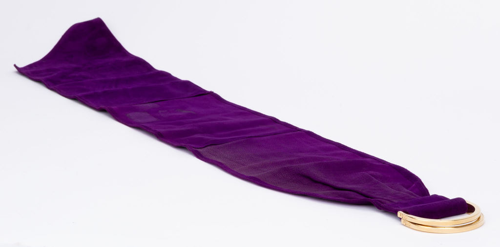 Fendi Vintage Wide Purple Suede Belt