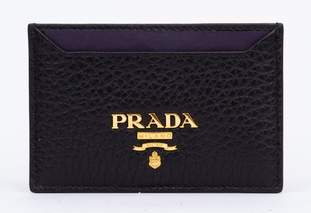 Prada NIB Credit Card Holder Black