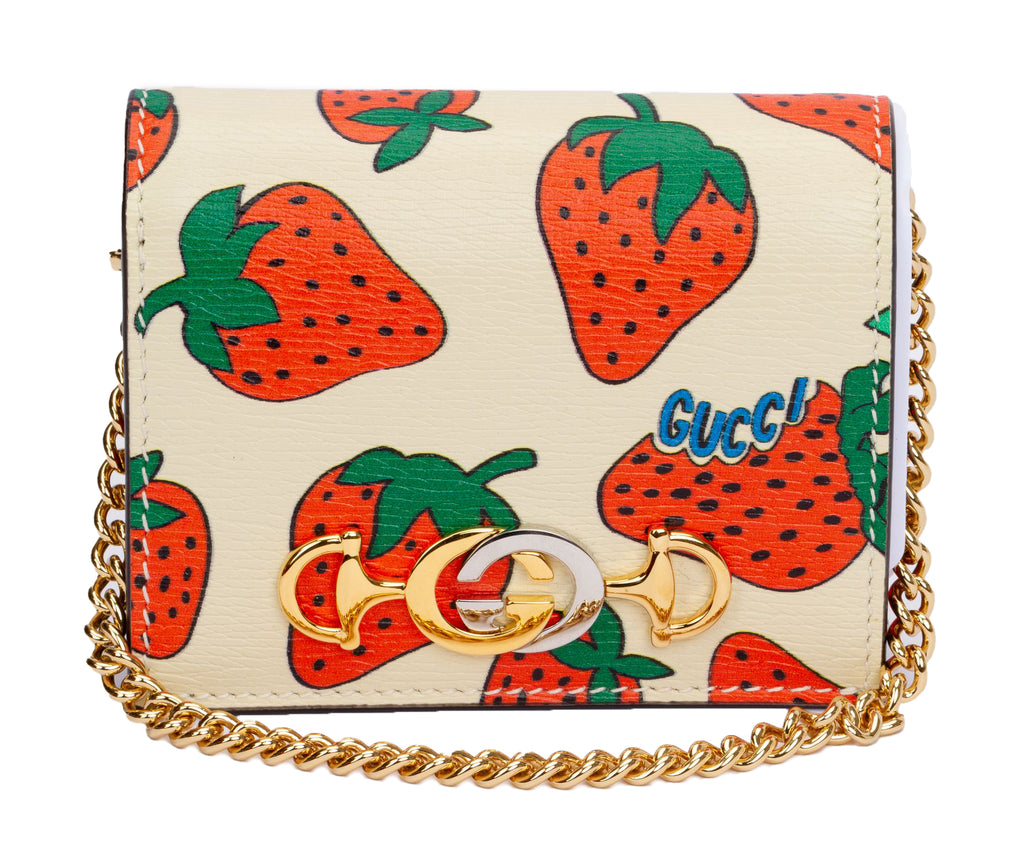 Gucci Zumi Strawberry Card Case Bag