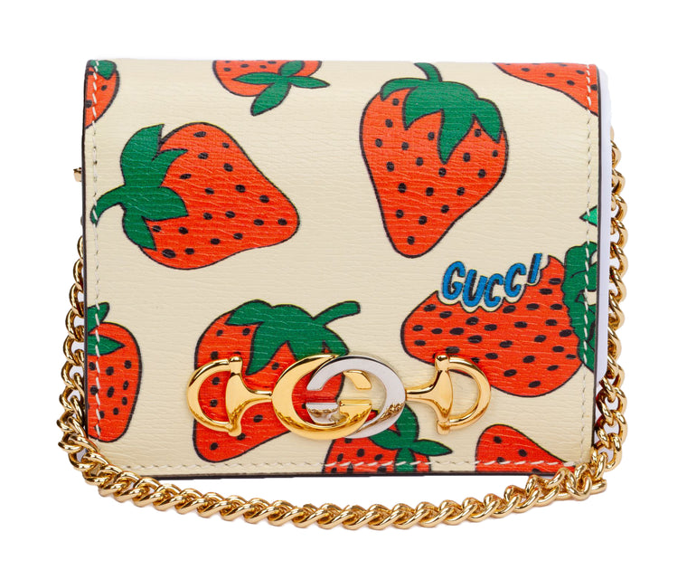 Gucci Zumi Strawberry Card Case Bag