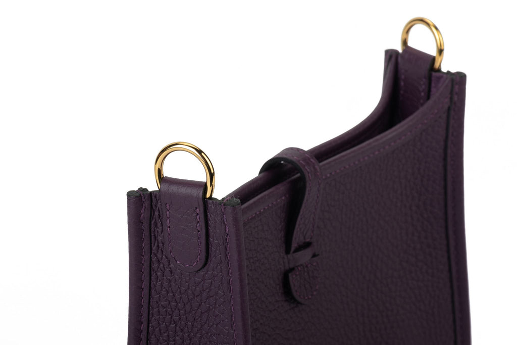 Hermes BNIB Cassis Mini Evelyne Gold