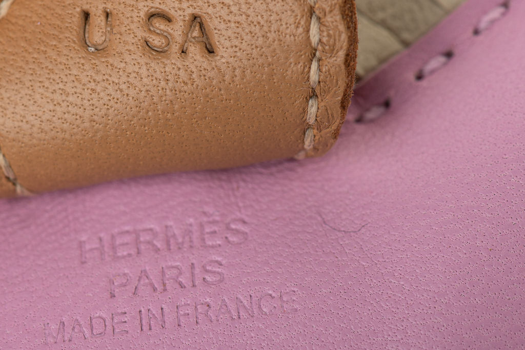 Hermès NIB Roddeo Sm Mauve Sesame