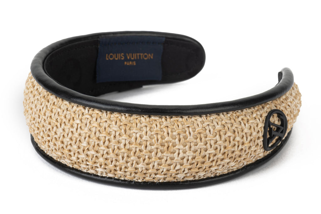 Vuitton BNIB Black Raffia Headband
