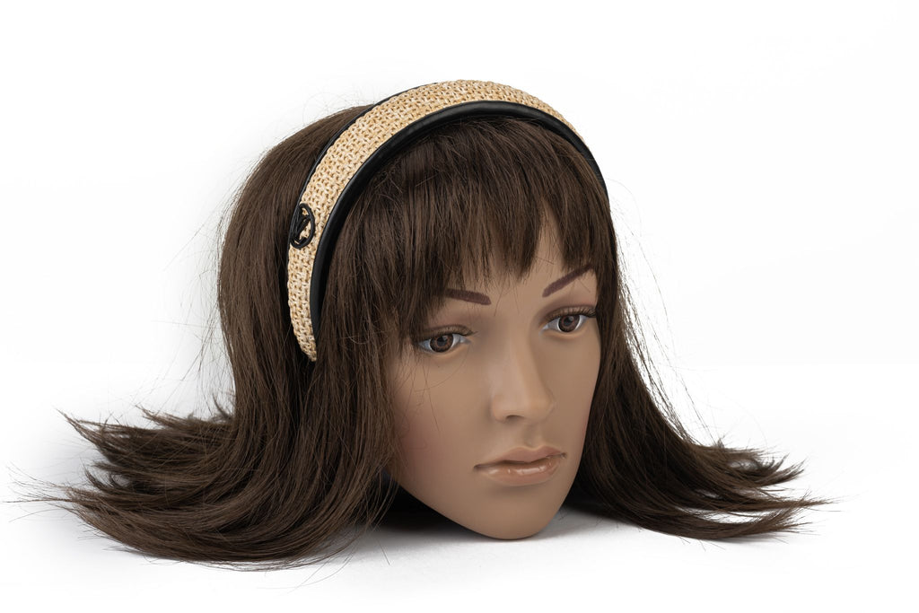 Vuitton BNIB Black Raffia Headband
