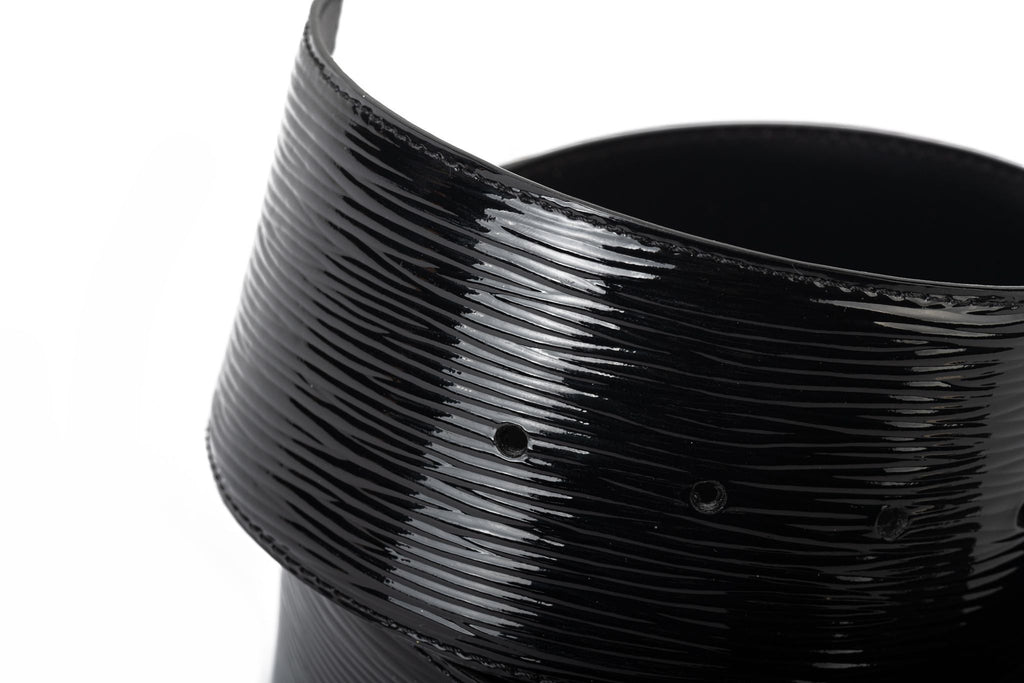 Vuitton Wide Black Patent Epi Belt W/Box