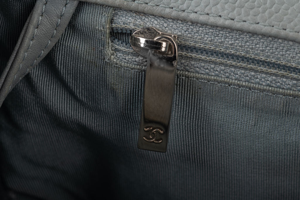 Chanel Maxi Grey Caviar Boy Bag