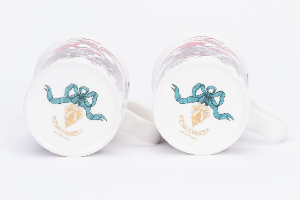 Gucci set/2 Porcelain Knights Tea Cups
