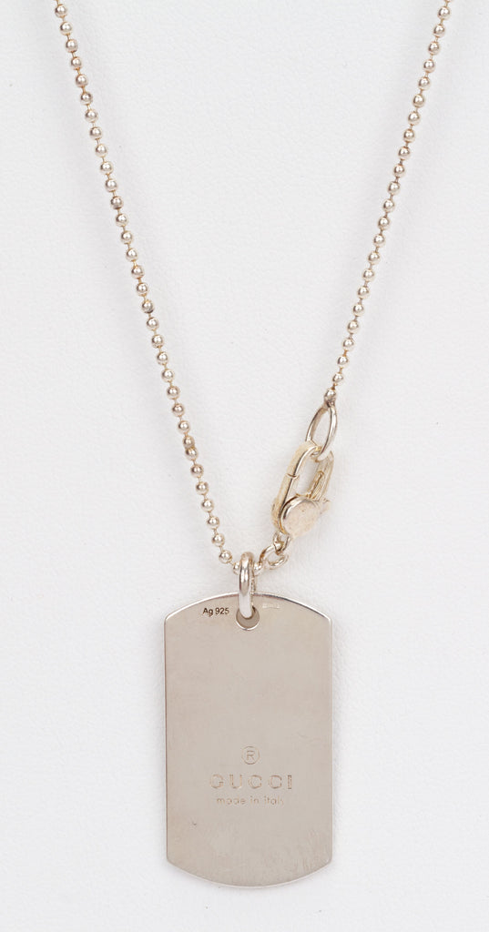 Gucci Sterling Teddy Bear Necklace