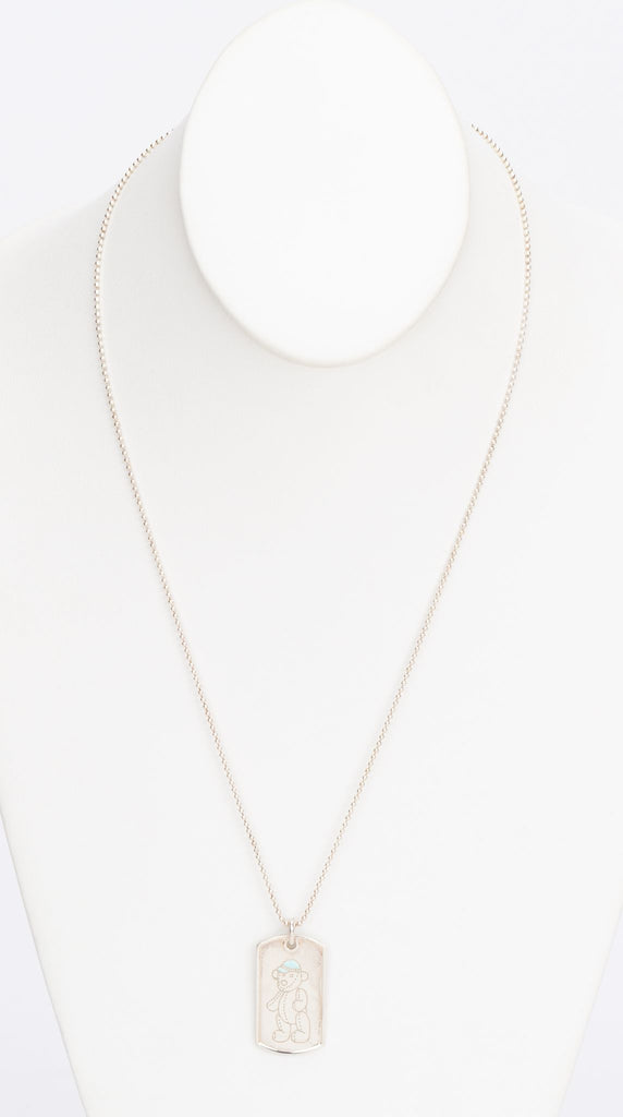 Gucci Sterling Teddy Bear Necklace