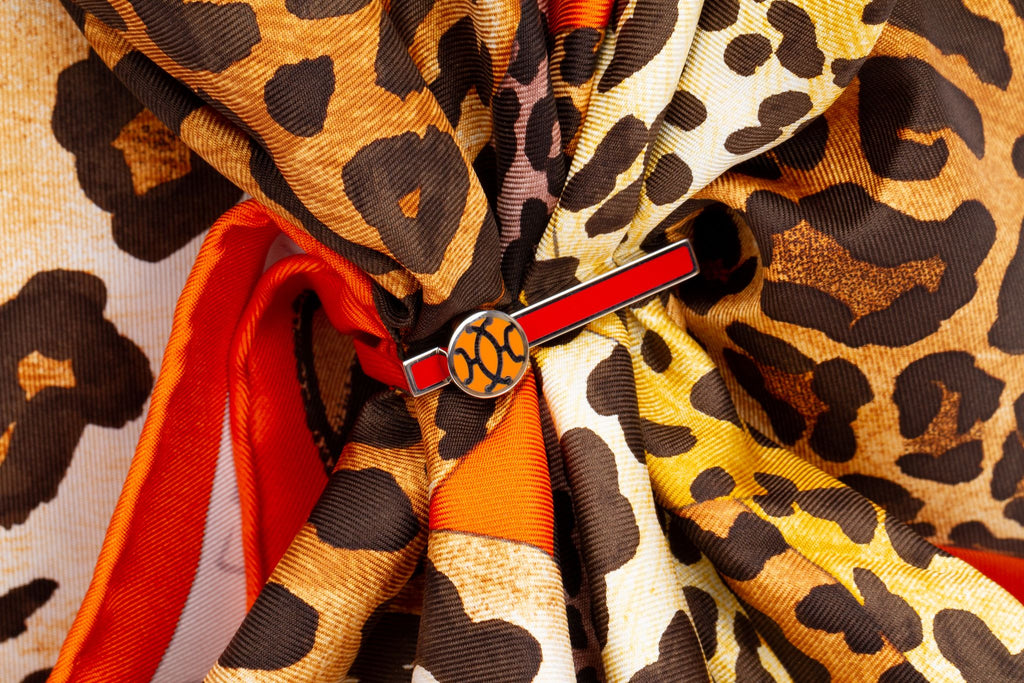 Hermès NIB Enamel Rectangular Scarf Ring