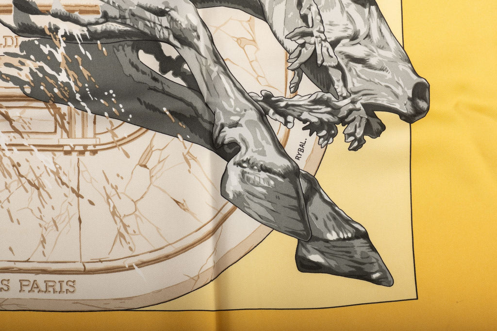 Hermes La Fontaine Silk Scarf With Box