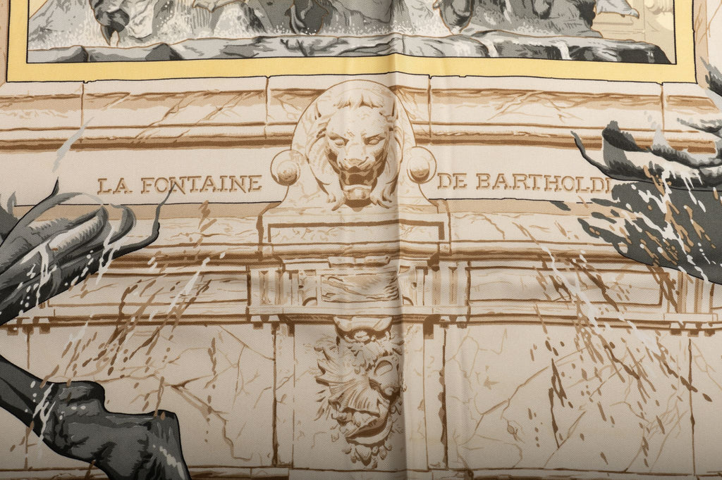 Hermes La Fontaine Silk Scarf With Box