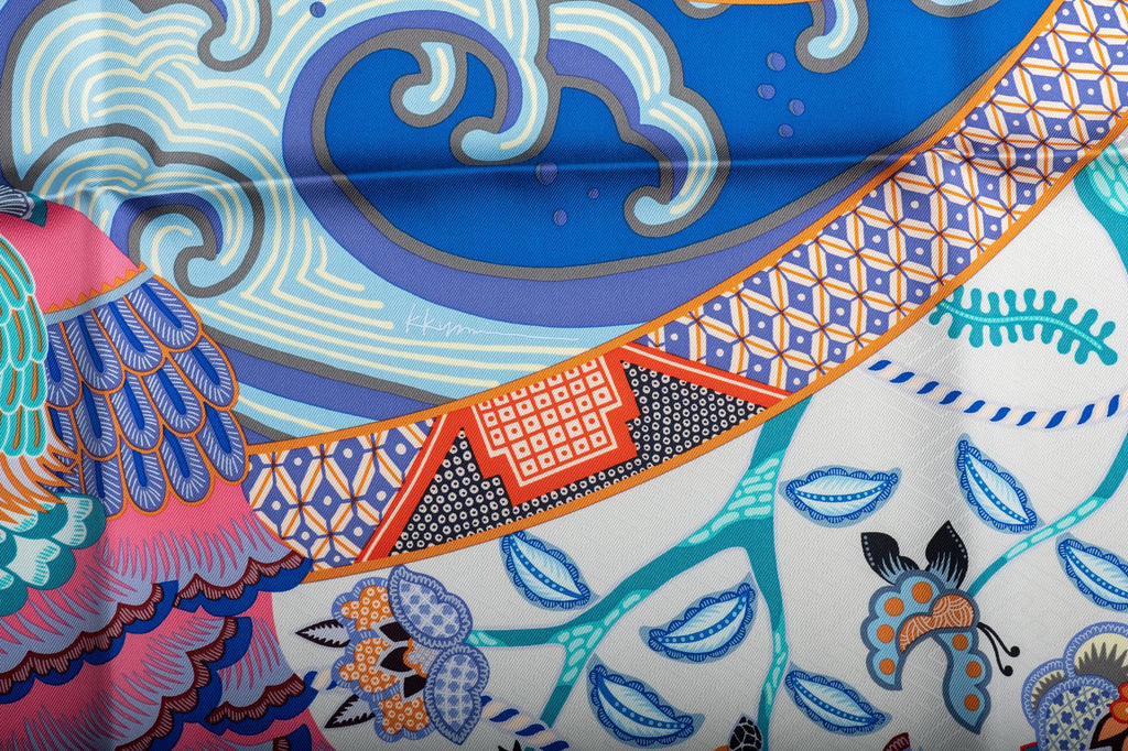 Hermès BNIB Multicolor Silk Scarf