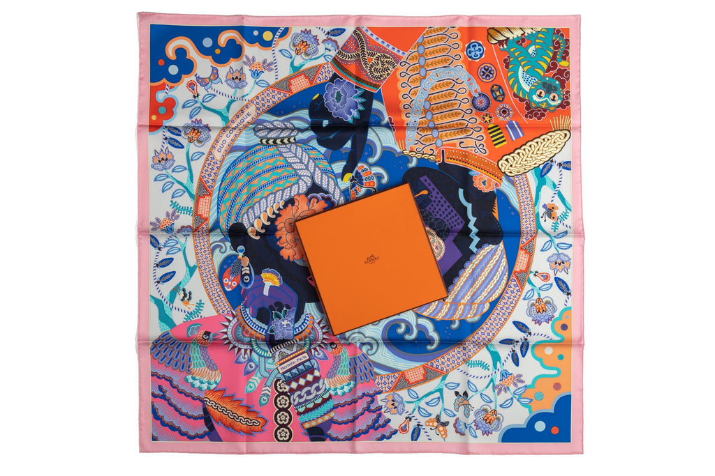 Hermès BNIB Multicolor Silk Scarf