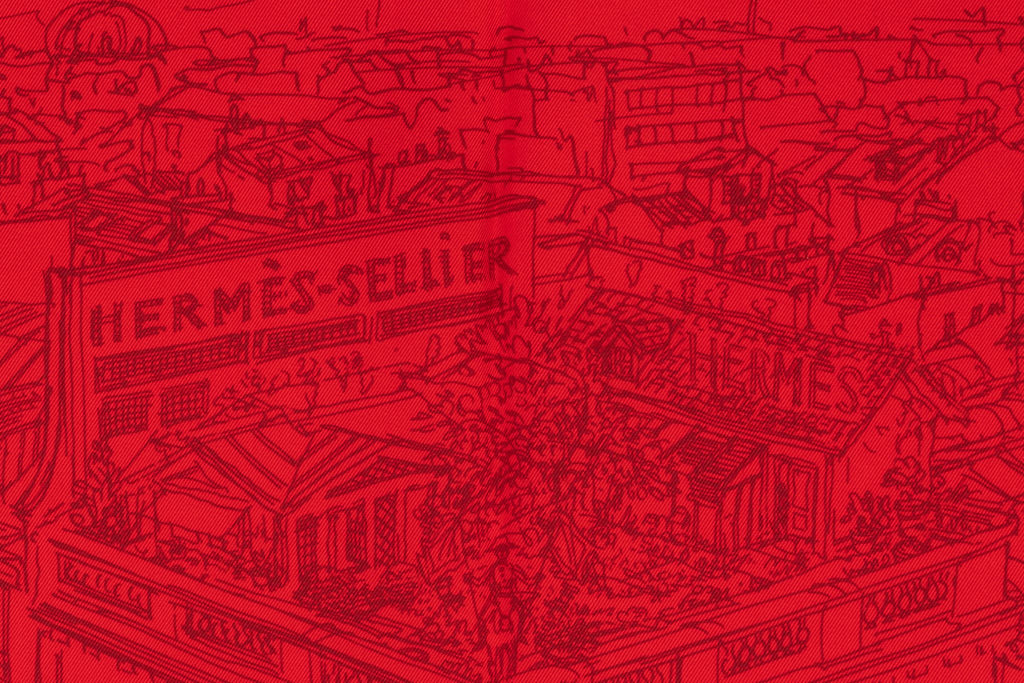 Hermès BNIB Red Rue Foubourg Gavroche