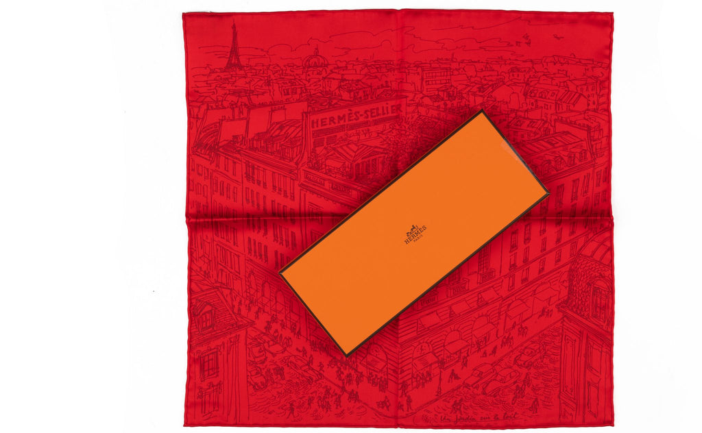 Hermès BNIB Red Rue Foubourg Gavroche