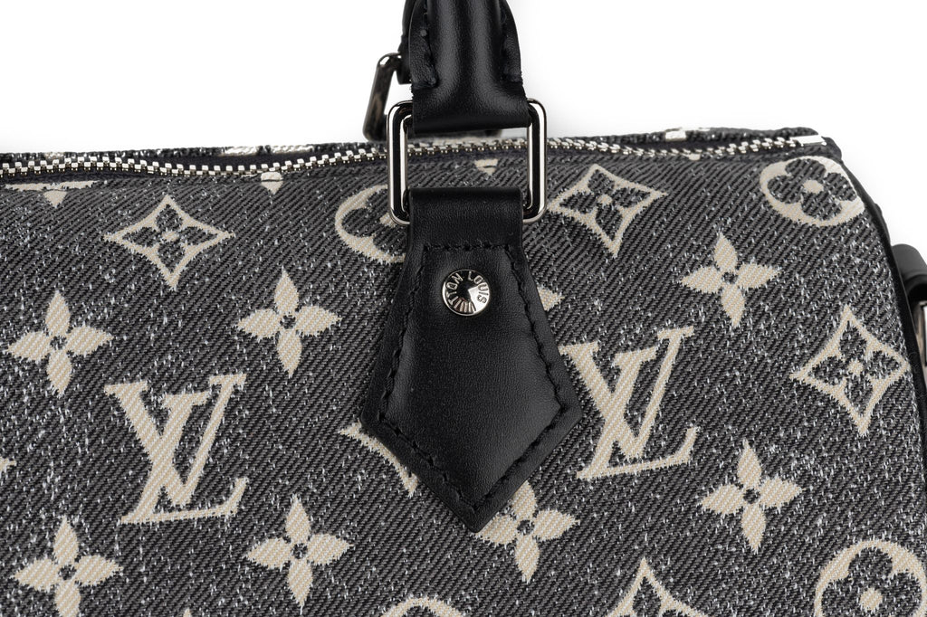 Vuitton NIB Speedy 25 Grey Denim