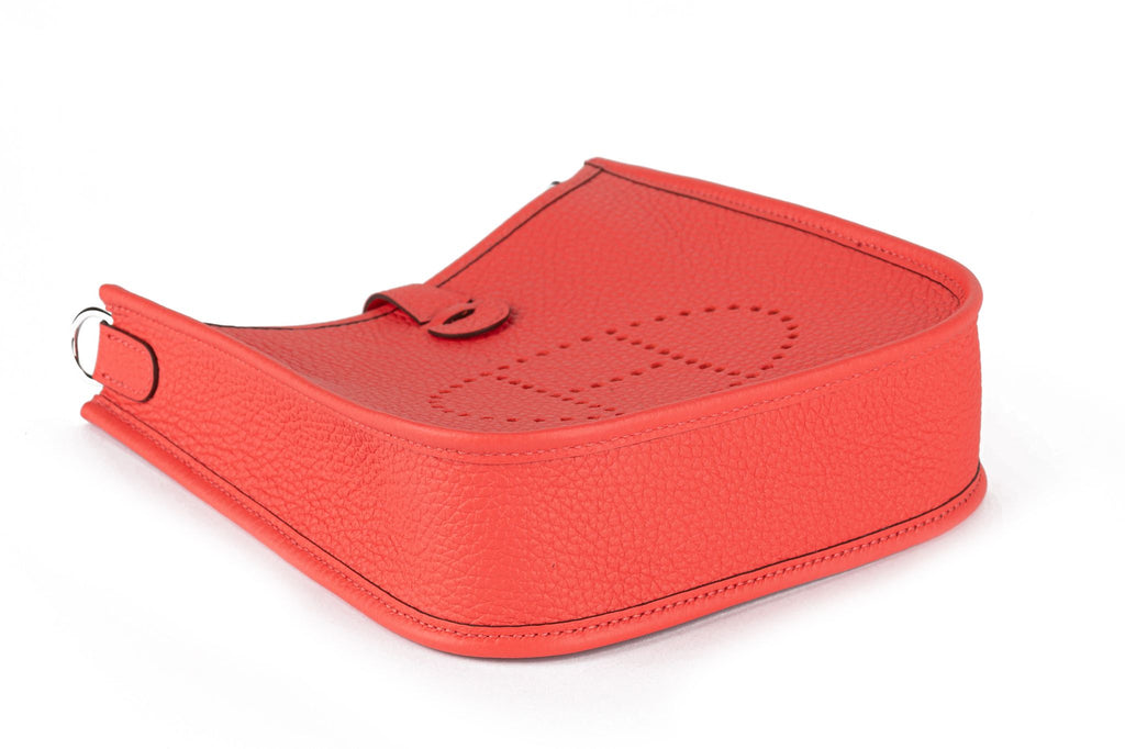 Hermès BNIB Rouge Pivoine Mini Evelyne