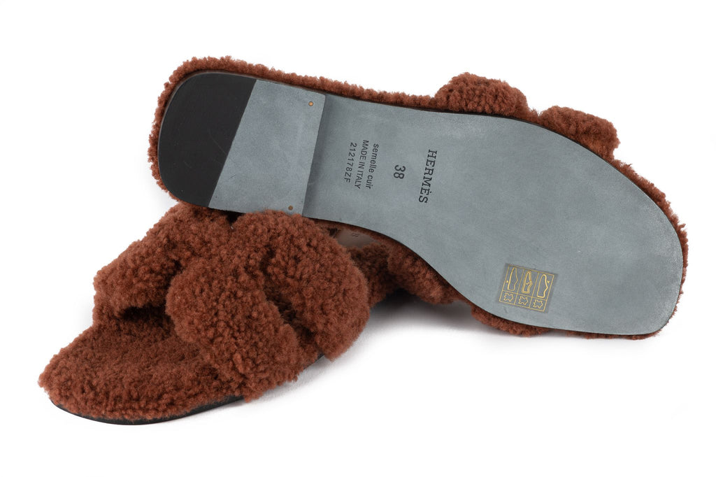 Hermes Shearling Oran Teddy Cognac BNIB