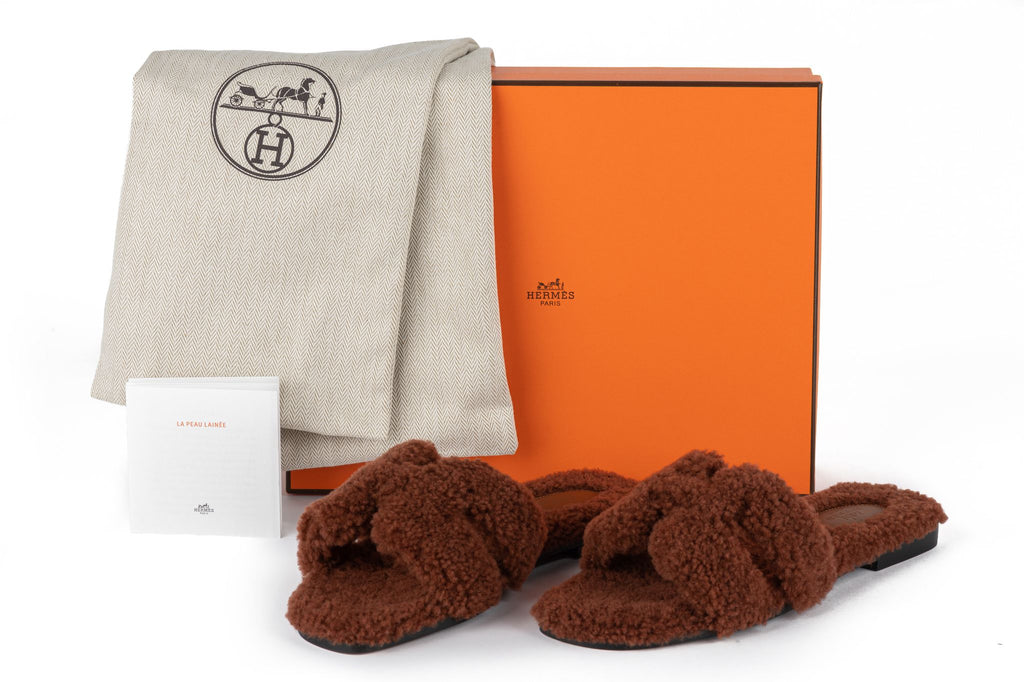 Hermes Shearling Oran Teddy Cognac BNIB