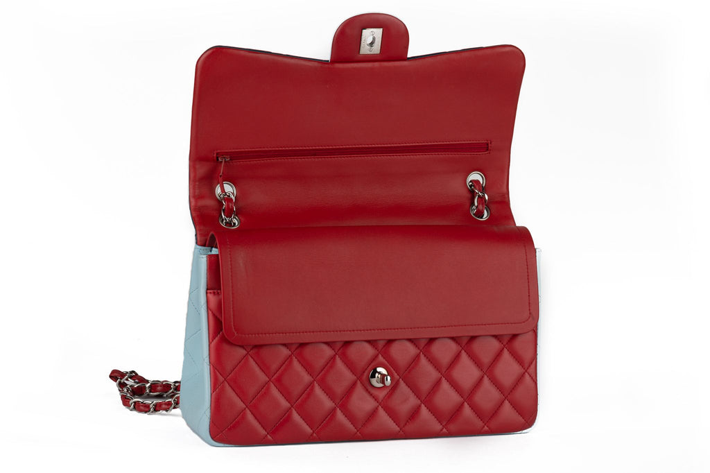 Chanel Tricolor Lamb Jumbo Double Flap