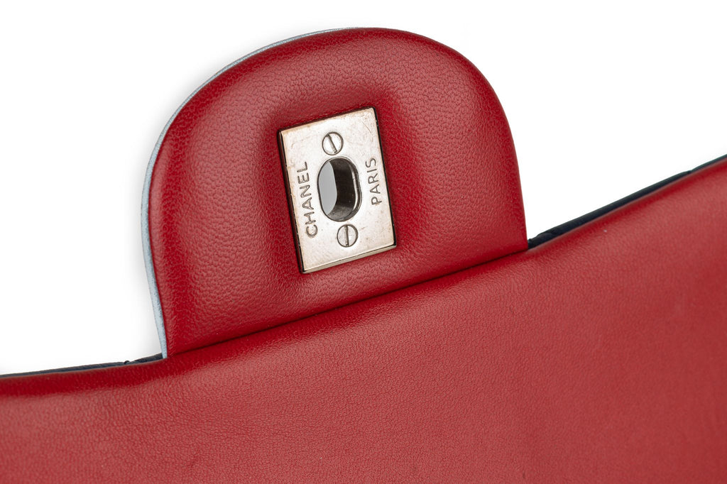 Chanel Tricolor Lamb Jumbo Double Flap