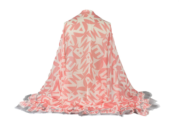Chanel New Pink Grey Cashmere Shawl