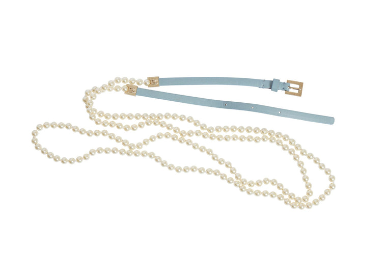 Chanel Double Strand Pearl Belt Necklace