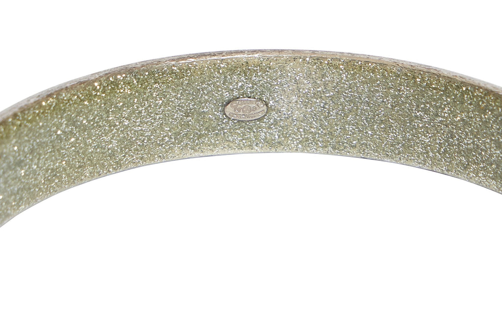 Chanel Silver Hammered Bangle Bracelet