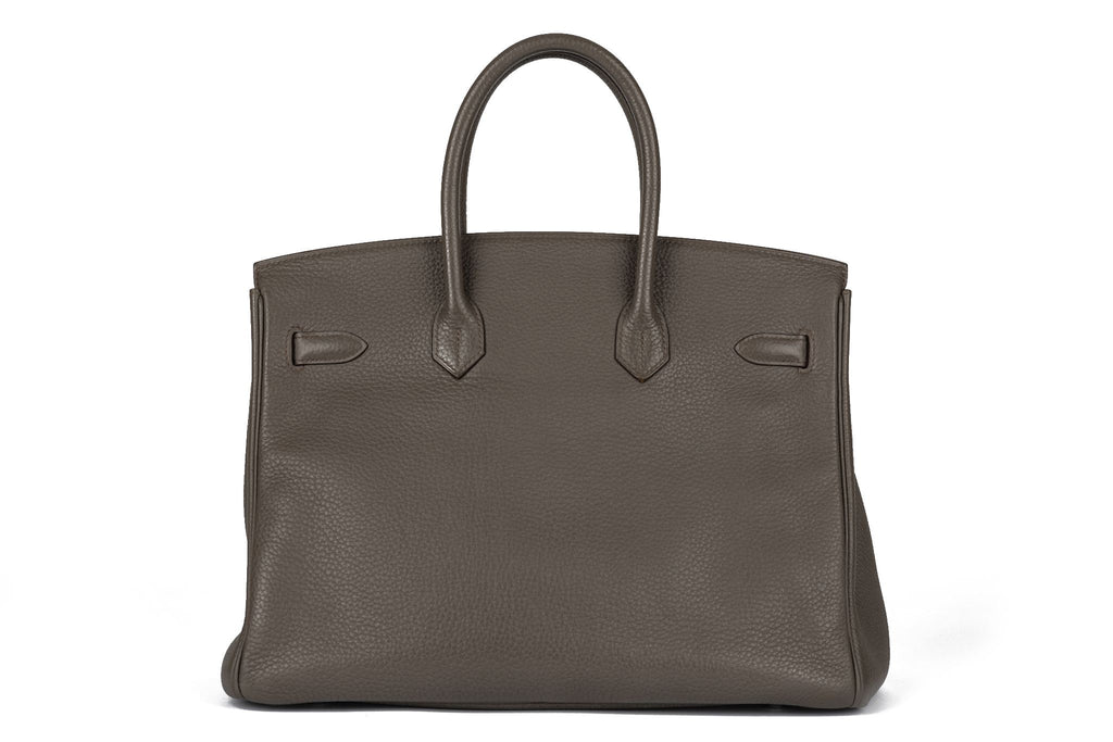 Hermès Birkin 35 Etain Clemence Leather