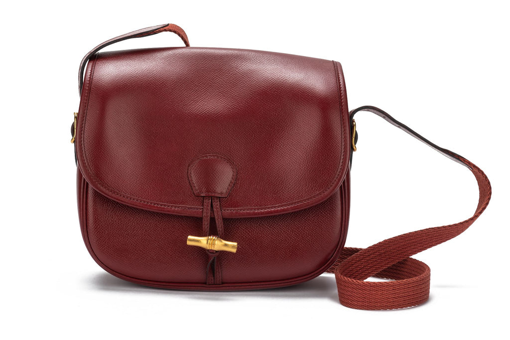 HERMÈS 1989 Sac DUFFLE Rouge H