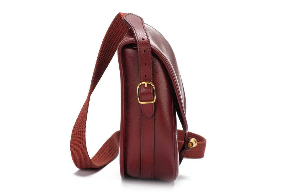 HERMÈS 1989 Sac DUFFLE Rouge H
