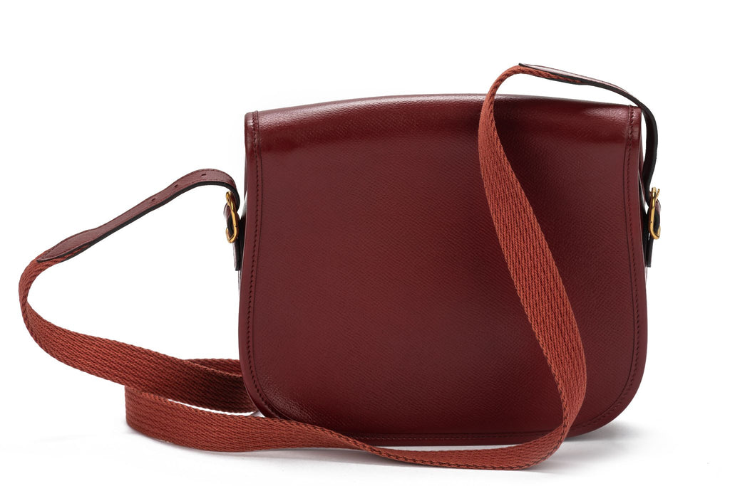 HERMÈS 1989 Sac DUFFLE Rouge H