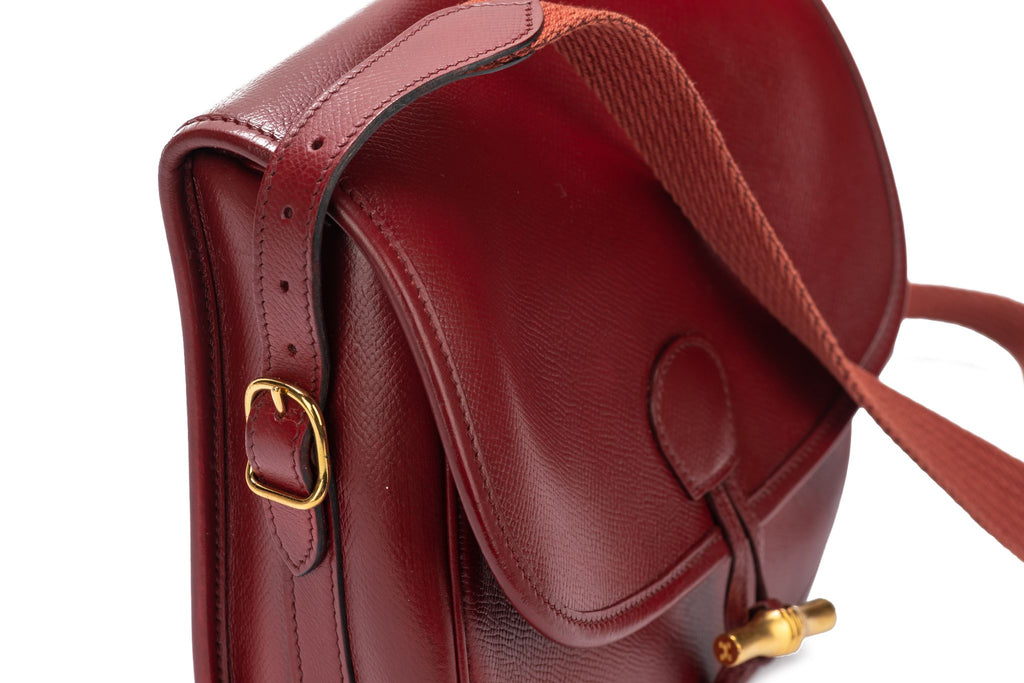 HERMÈS 1989 Sac DUFFLE Rouge H