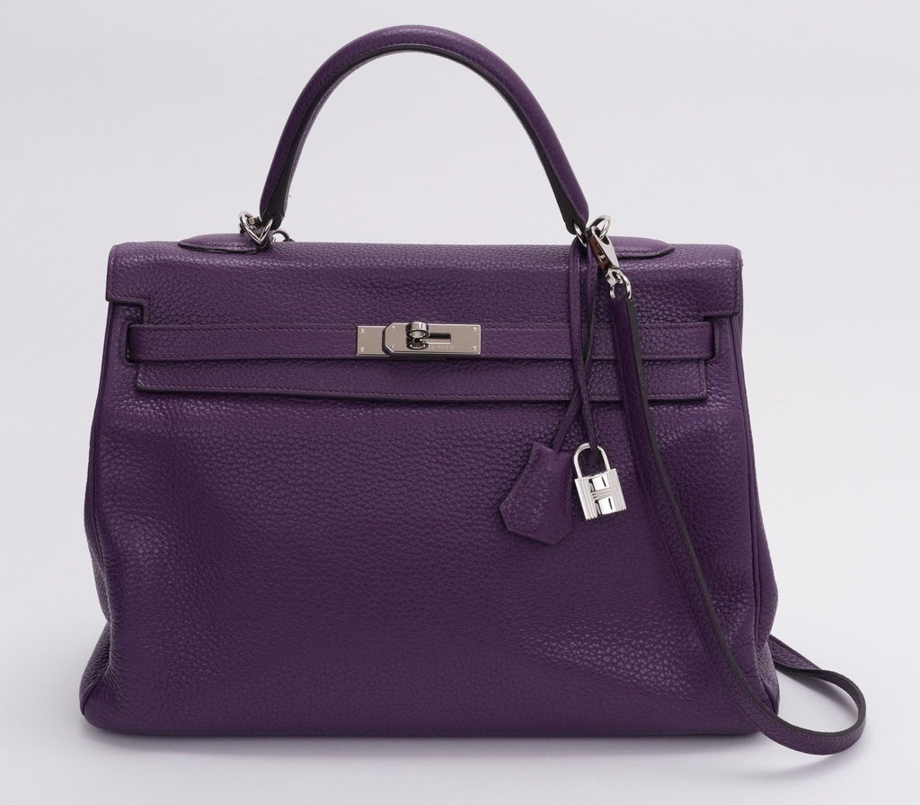 Hermès Kelly 35 Retourne Ultraviolet Bag