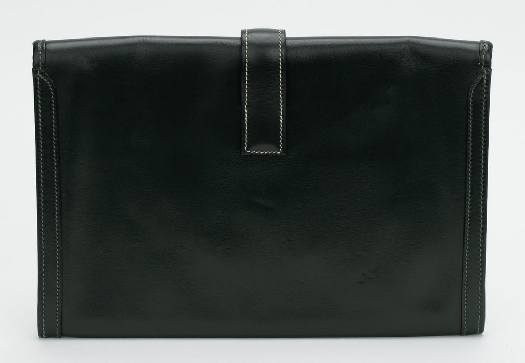 Hermès Jige Clutch Box Calf Green