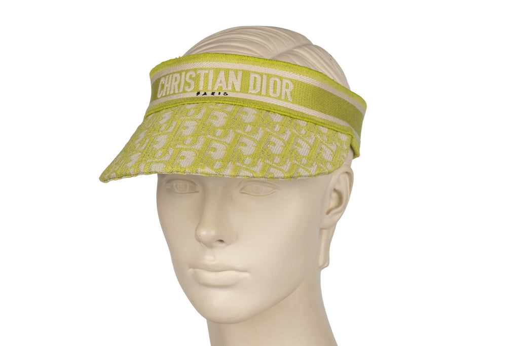 Christian Dior Oblique Visor Lime New