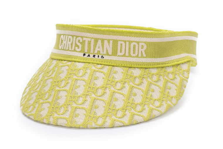Christian Dior Oblique Visor Lime New