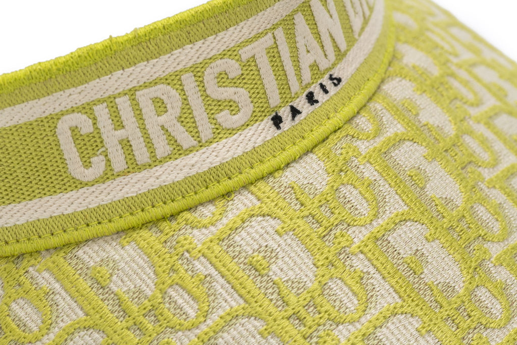 Christian Dior Oblique Visor Lime New