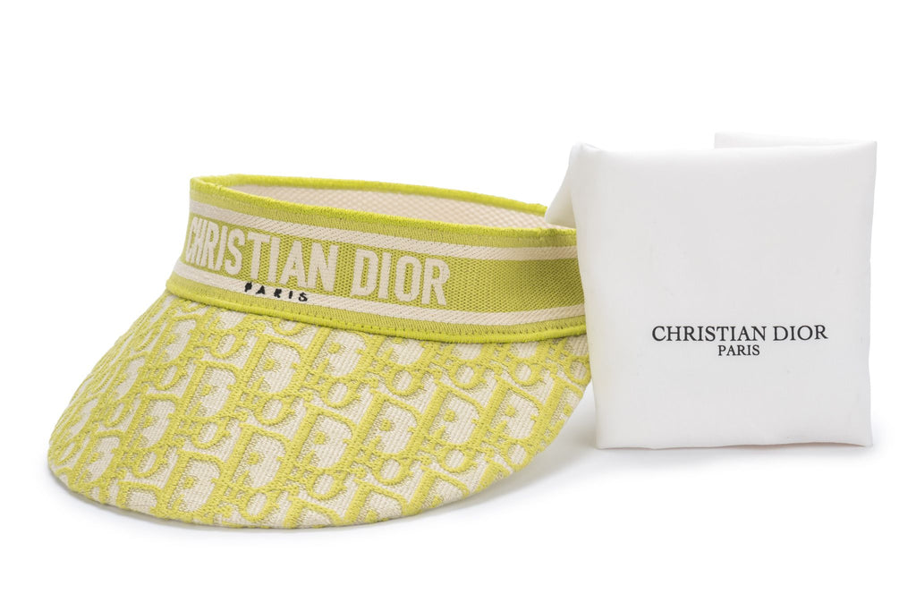 Christian Dior Oblique Visor Lime New