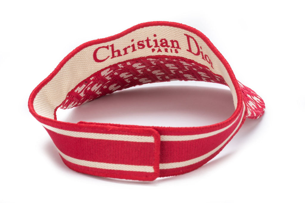 Christian Dior Oblique Visor Red New